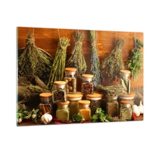 Quadro em vidro - Magias da cozinha - 120x80 cm