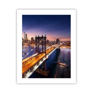 Pôster - Uma ponte luminosa para o coração da cidade - 40x50 cm