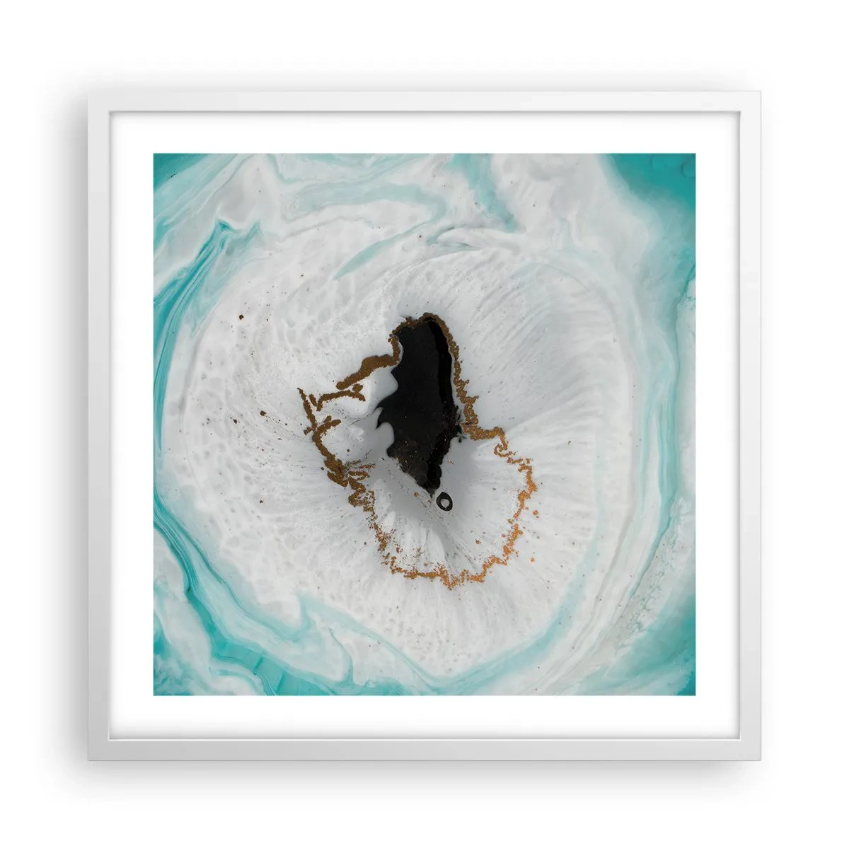 Pôster em moldura branca - Penetrar no interior - 50x50 cm