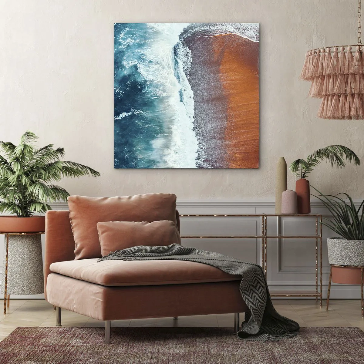 Quadro em tela - Toque do oceano - 60x60 cm