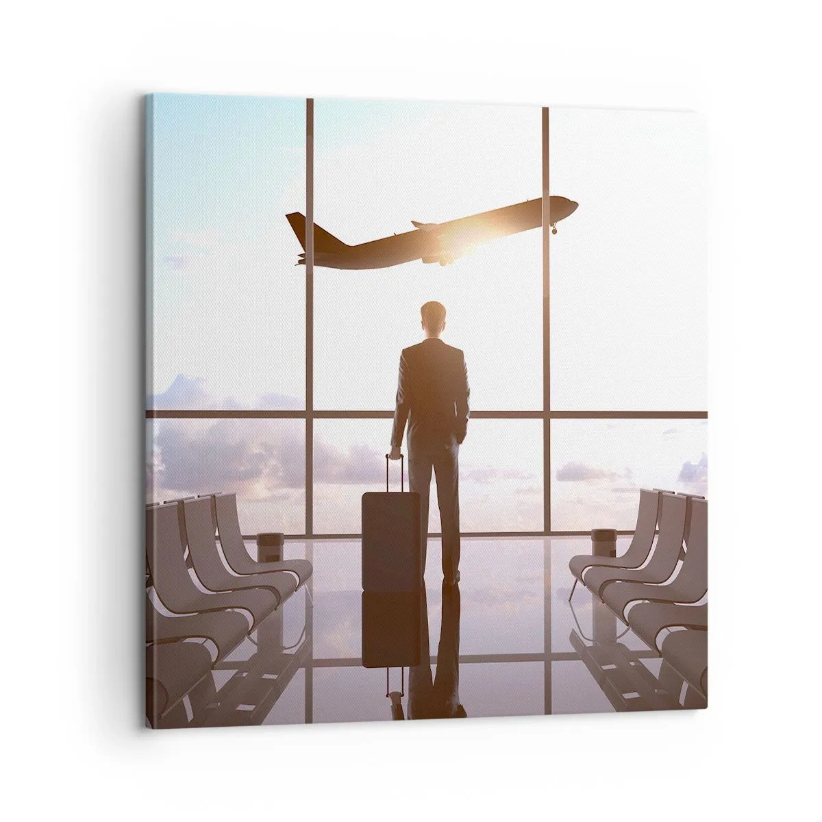 Quadro em tela - Tem tempo, desacelere - 60x60 cm