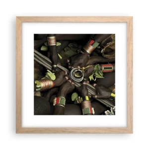 Pôster com moldura de carvalho claro - Estamos juntos - 30x30 cm