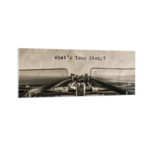 Quadro em vidro - Conta-me - 140x50 cm