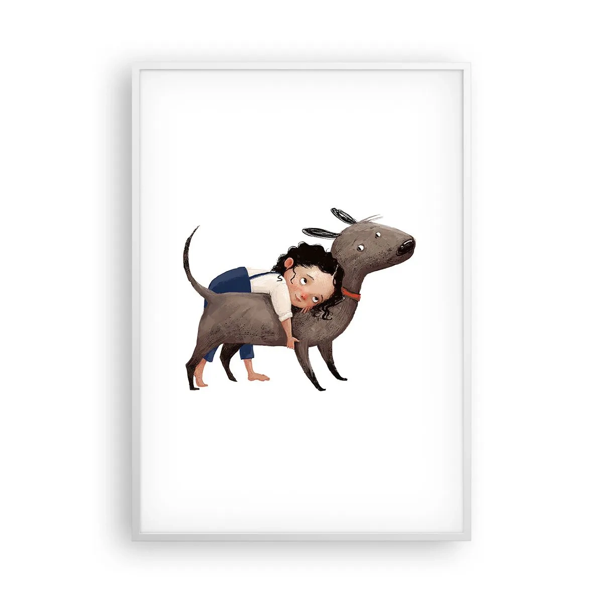 Pôster em moldura branca - Melhores amigos - 70x100 cm