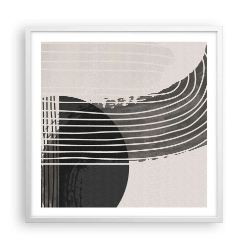 Pôster em moldura branca - Ida e volta - 60x60 cm