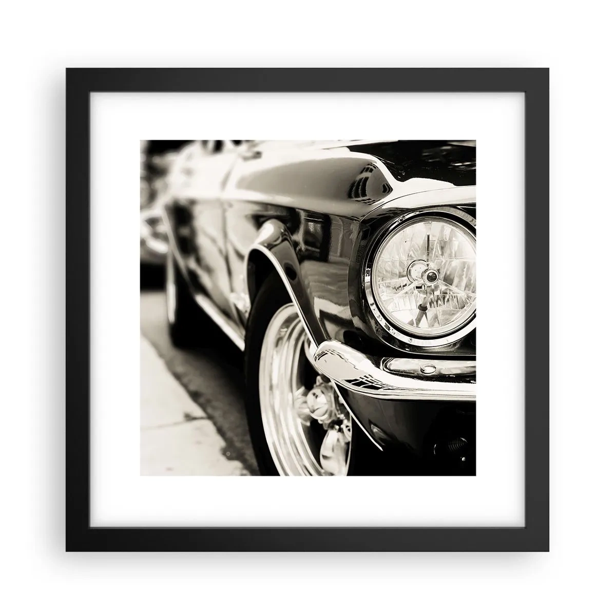 Pôster com moldura preta - Brilho permanente - 30x30 cm