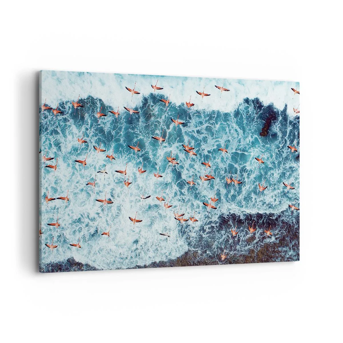 Quadro em tela - Desfile à beira-mar - 120x80 cm