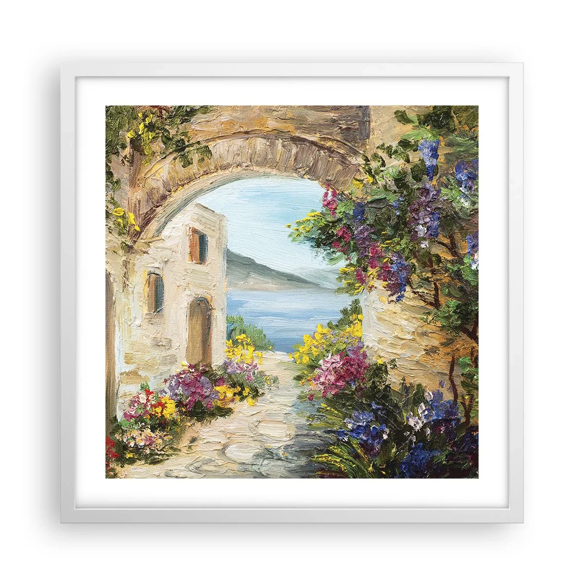 Pôster em moldura branca - O encanto da província costeira - 50x50 cm