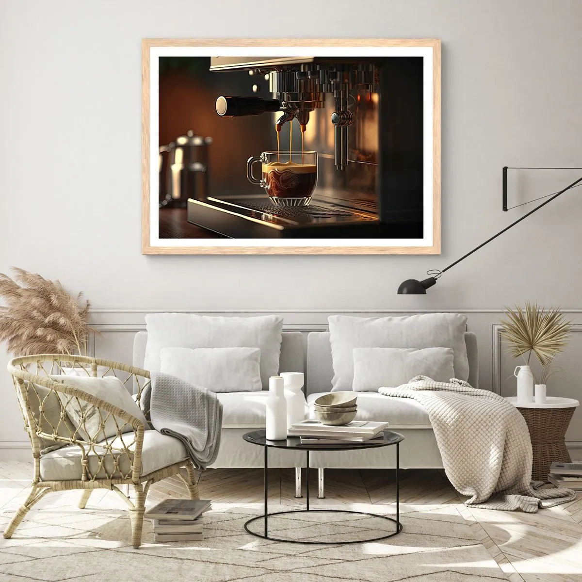 Pôster com moldura de carvalho claro - Uma mistura sensual - 100x70 cm