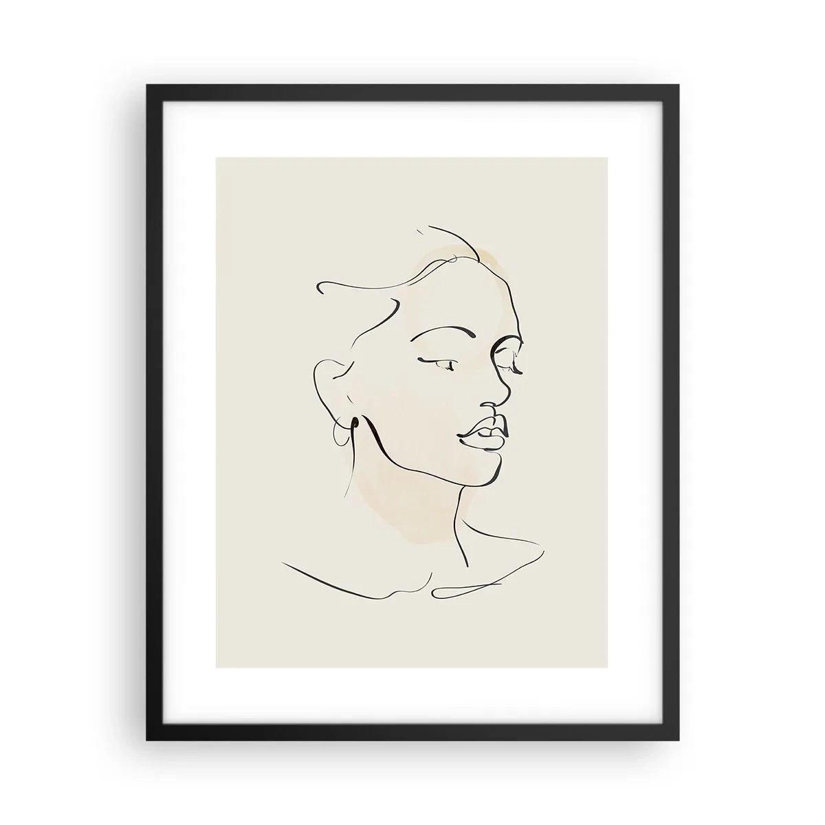 Pôster com moldura preta - Uma certa linha - 40x50 cm