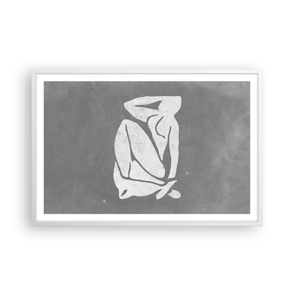 Pôster em moldura branca - Nos pensamentos - 91x61 cm