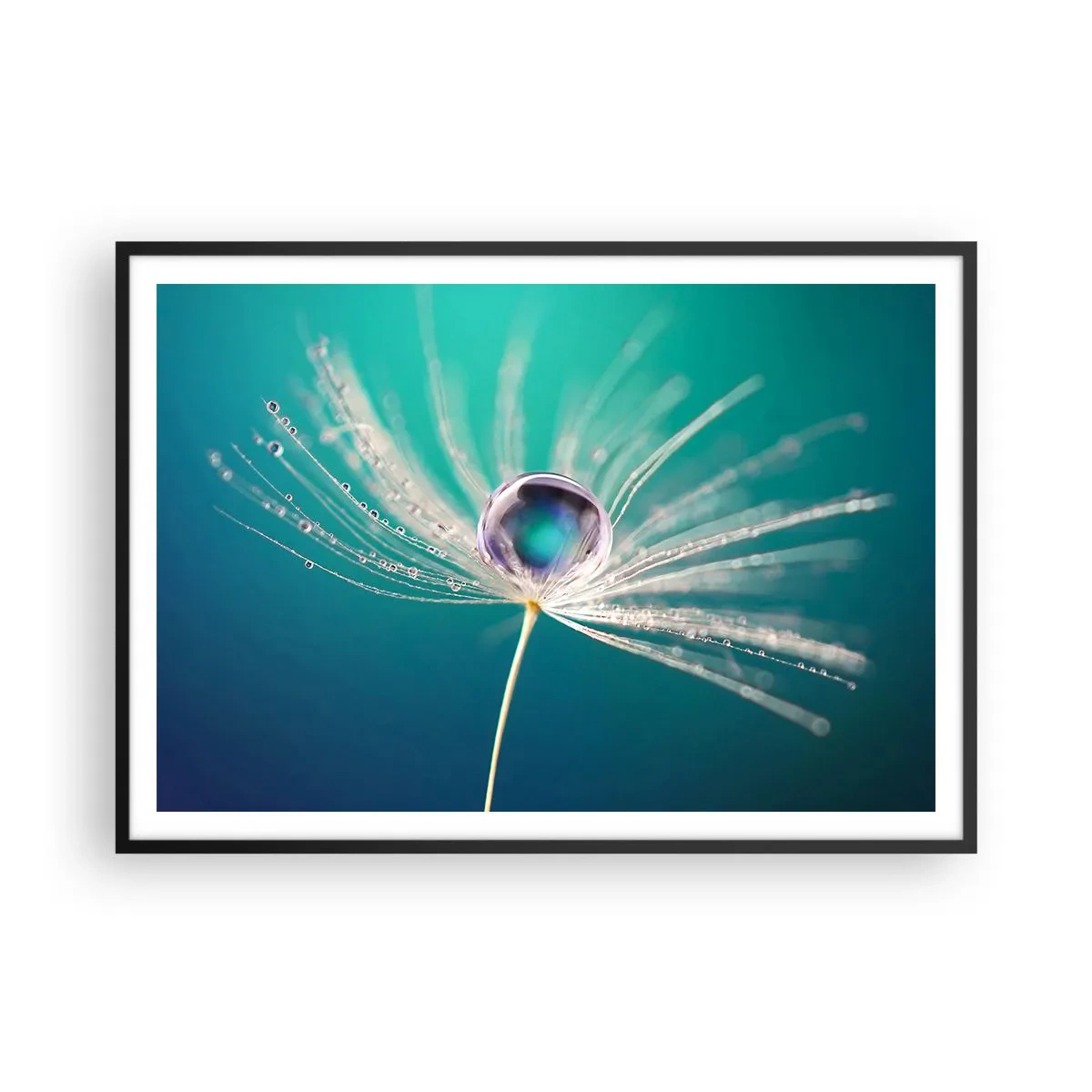 Pôster com moldura preta - Momento místico - 100x70 cm