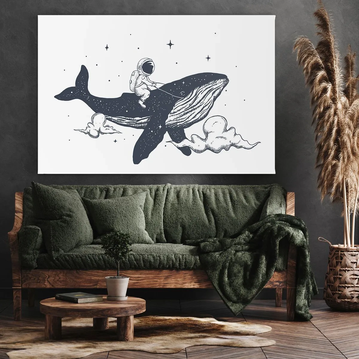 Quadro em tela - Aventura espacial - 70x50 cm