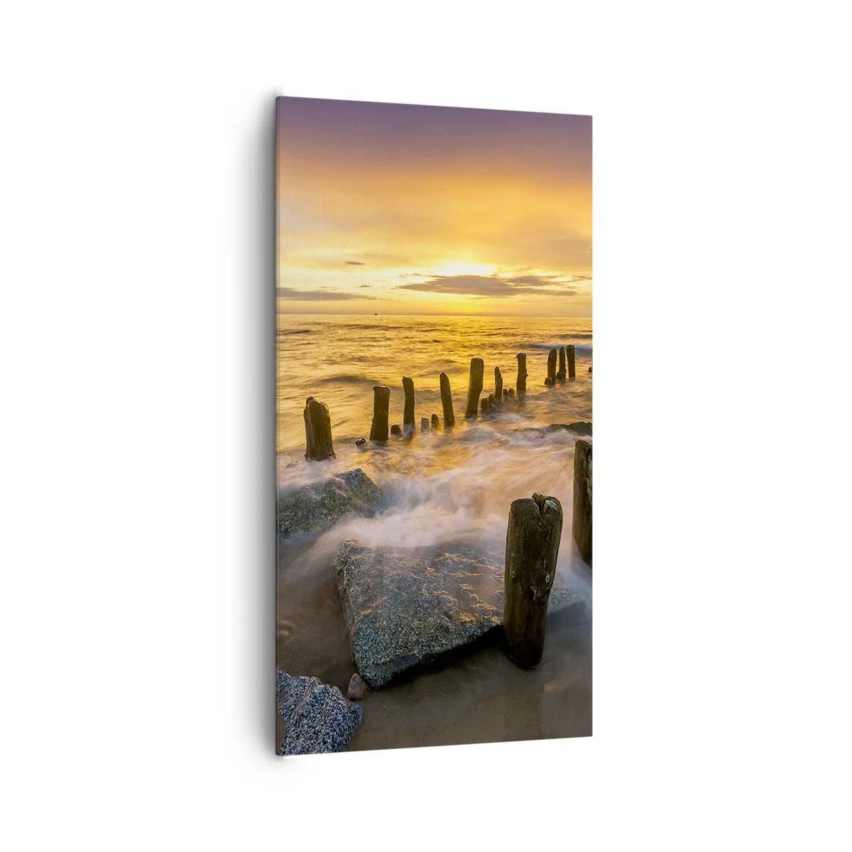 Quadro em tela - A beleza crua do Mar Báltico - 65x120 cm