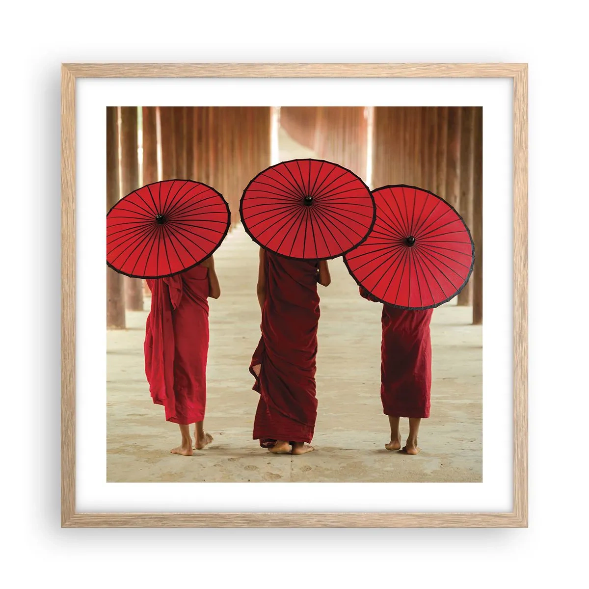 Pôster com moldura de carvalho claro - A caminho da Terra Pura - 50x50 cm