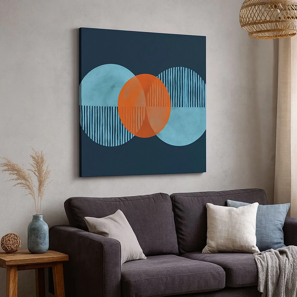 Quadro em tela - Obras de arte simétricas - 30x30 cm