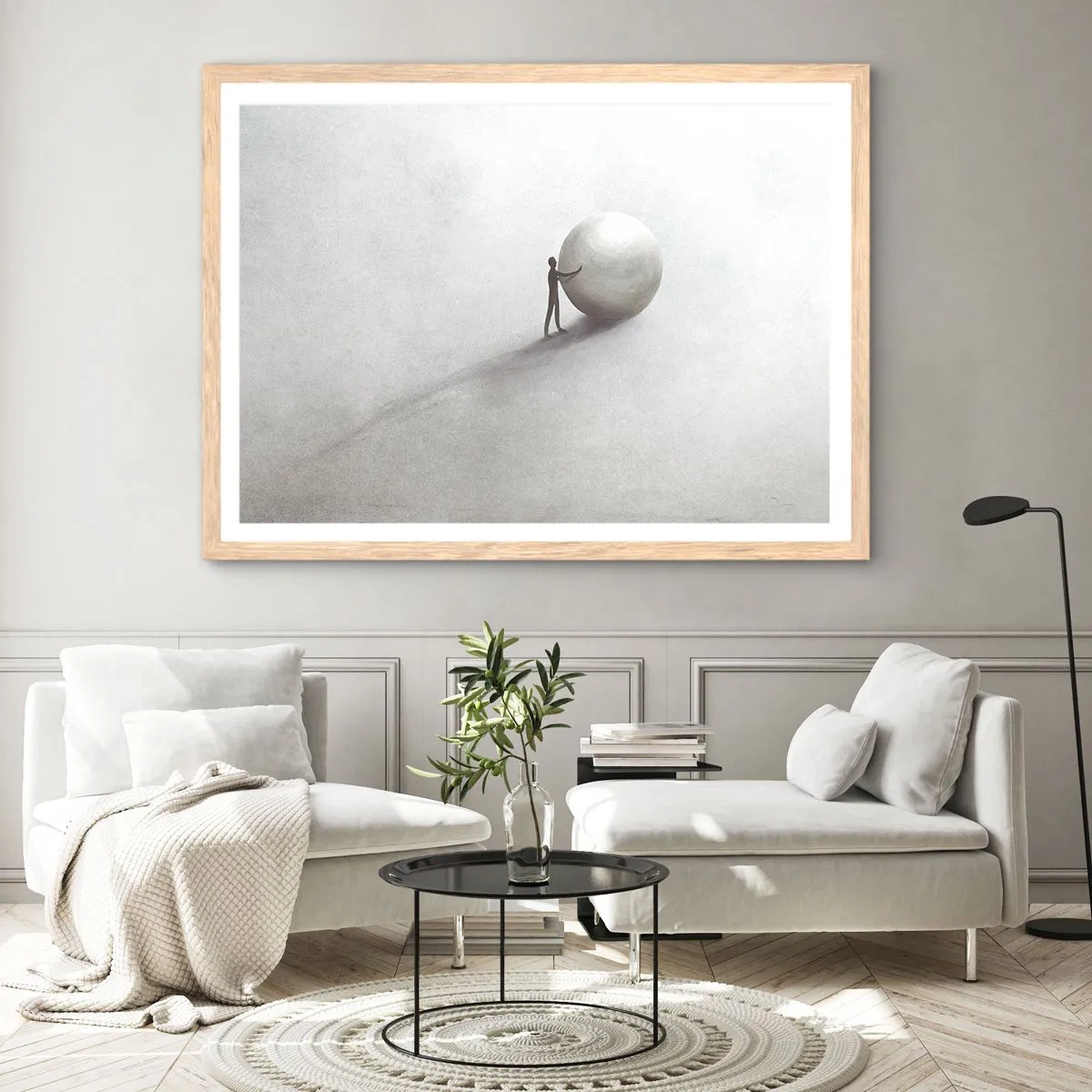 Pôster com moldura de carvalho claro - O Jogo da Vida - 100x70 cm