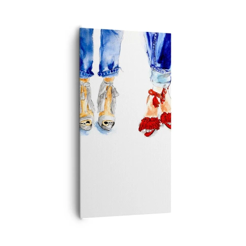 Quadro em tela - Por que não vamos passear? - 65x120 cm