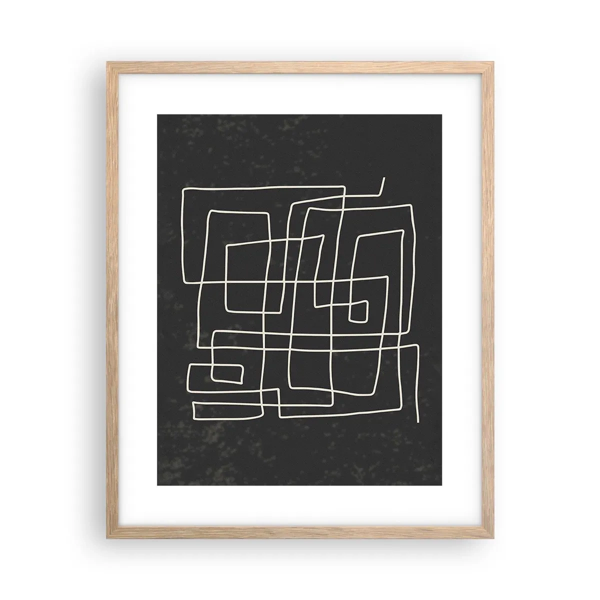 Pôster com moldura de carvalho claro - Não é tão simples - 40x50 cm