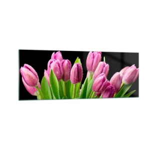 Quadro em vidro - Alegria lilás da primavera - 140x50 cm