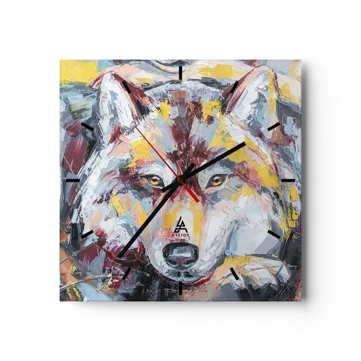 Relógio de parede - Relógio em vidro - Paz entre entes queridos - 30x30 cm