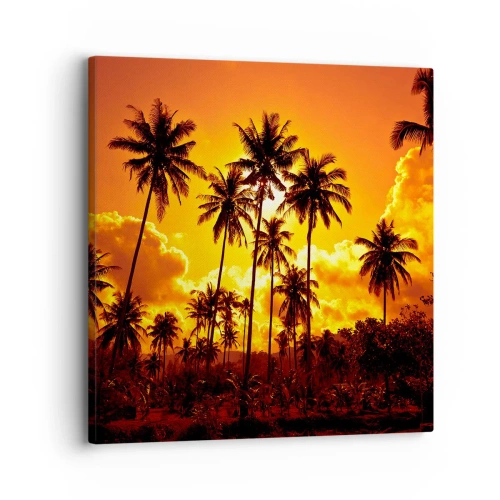 Quadro em tela - Montanhas em chamas, florestas em chamas - 30x30 cm