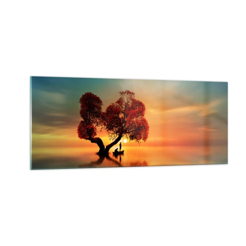 Quadro em vidro - A distância e o silêncio do mundo - 100x40 cm