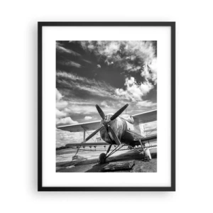 Pôster com moldura preta - Mal posso esperar! - 40x50 cm