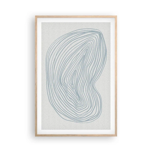 Pôster com moldura de carvalho claro - Deixe cair o sorriso - 61x91 cm