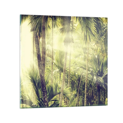 Quadro em vidro - No calor verde - 30x30 cm