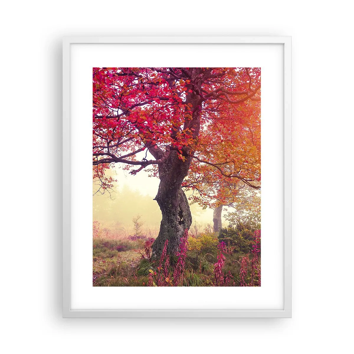 Pôster em moldura branca - Um frenesi de florescimento - 40x50 cm