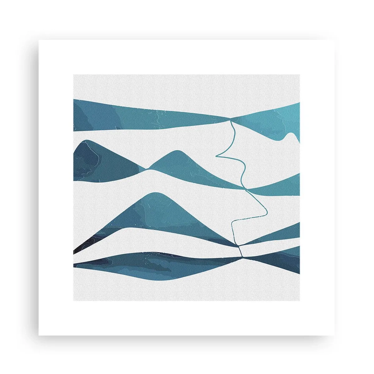 Pôster - Abstração: composto turquesa - 30x30 cm