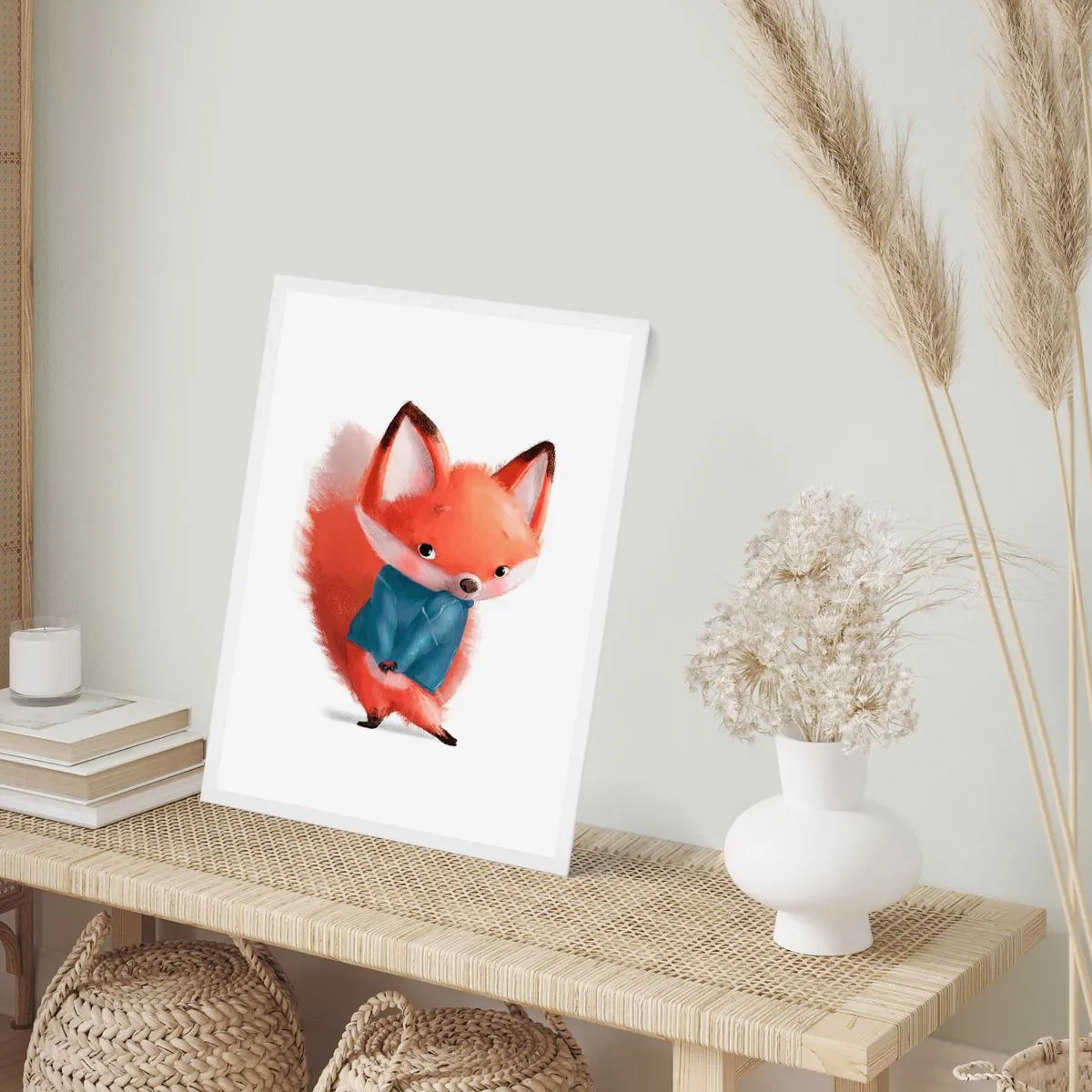 Pôster em moldura branca - Fico bonito nisto? - 30x40 cm