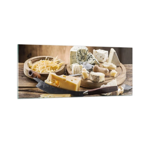 Quadro em vidro - Sorria para o queijo - 100x40 cm
