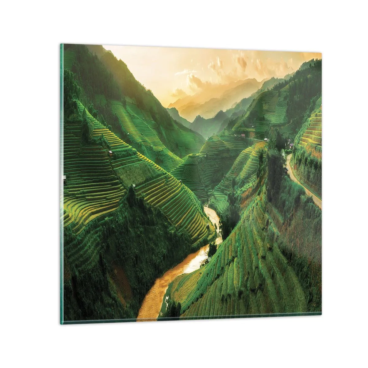 Quadro em vidro - Vale vietnamita - 30x30 cm