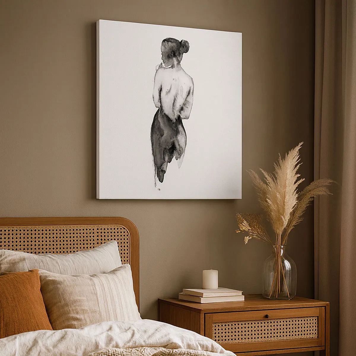 Quadro em tela - Com ela, o mundo desaparece - 30x30 cm