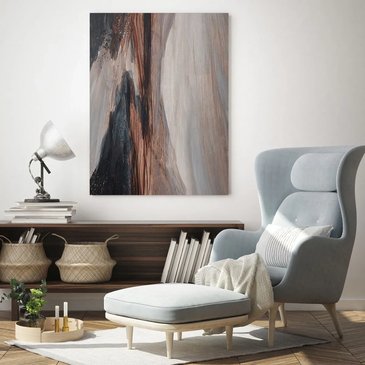 Quadro em vidro - Um vale tranquilo - 50x70 cm