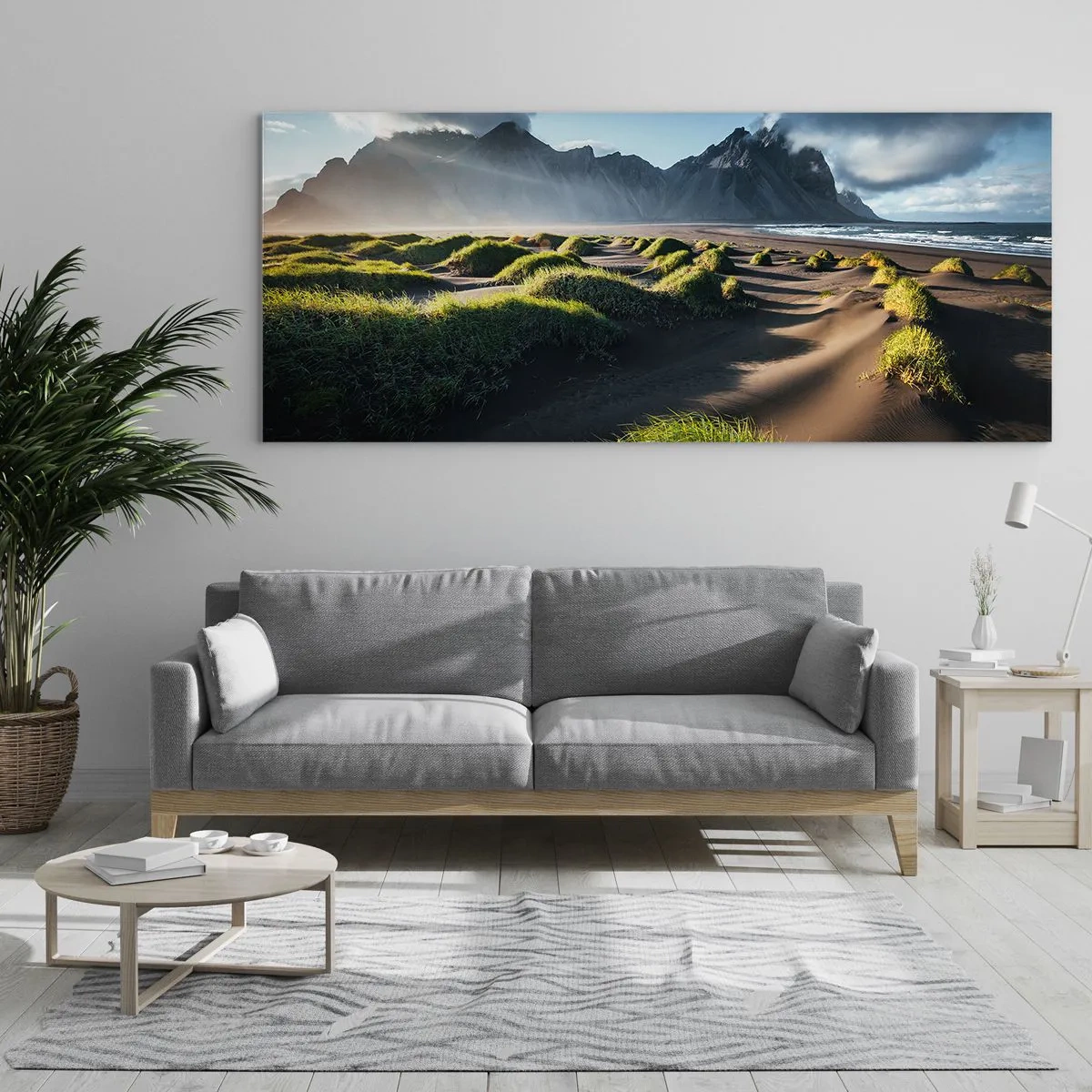 Quadro em vidro - Harmonia dos elementos da natureza - 140x50 cm