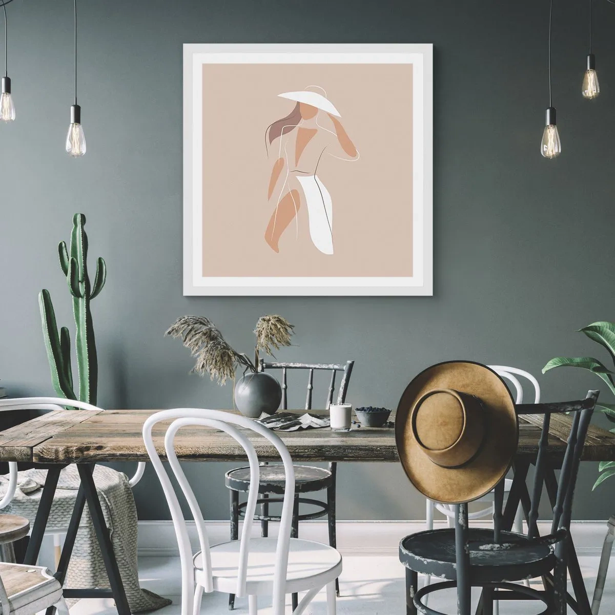 Pôster em moldura branca - A moda é diversão - 30x30 cm