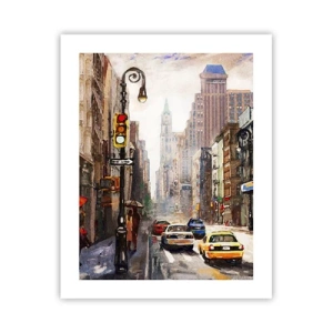 Pôster - Nova York – colorida também na chuva  - 40x50 cm