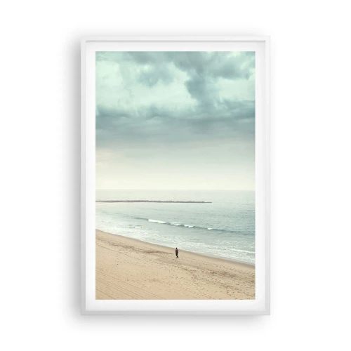 Pôster em moldura branca - Em busca da paz - 61x91 cm