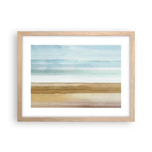 Pôster com moldura de carvalho claro - Serenidade - 40x30 cm