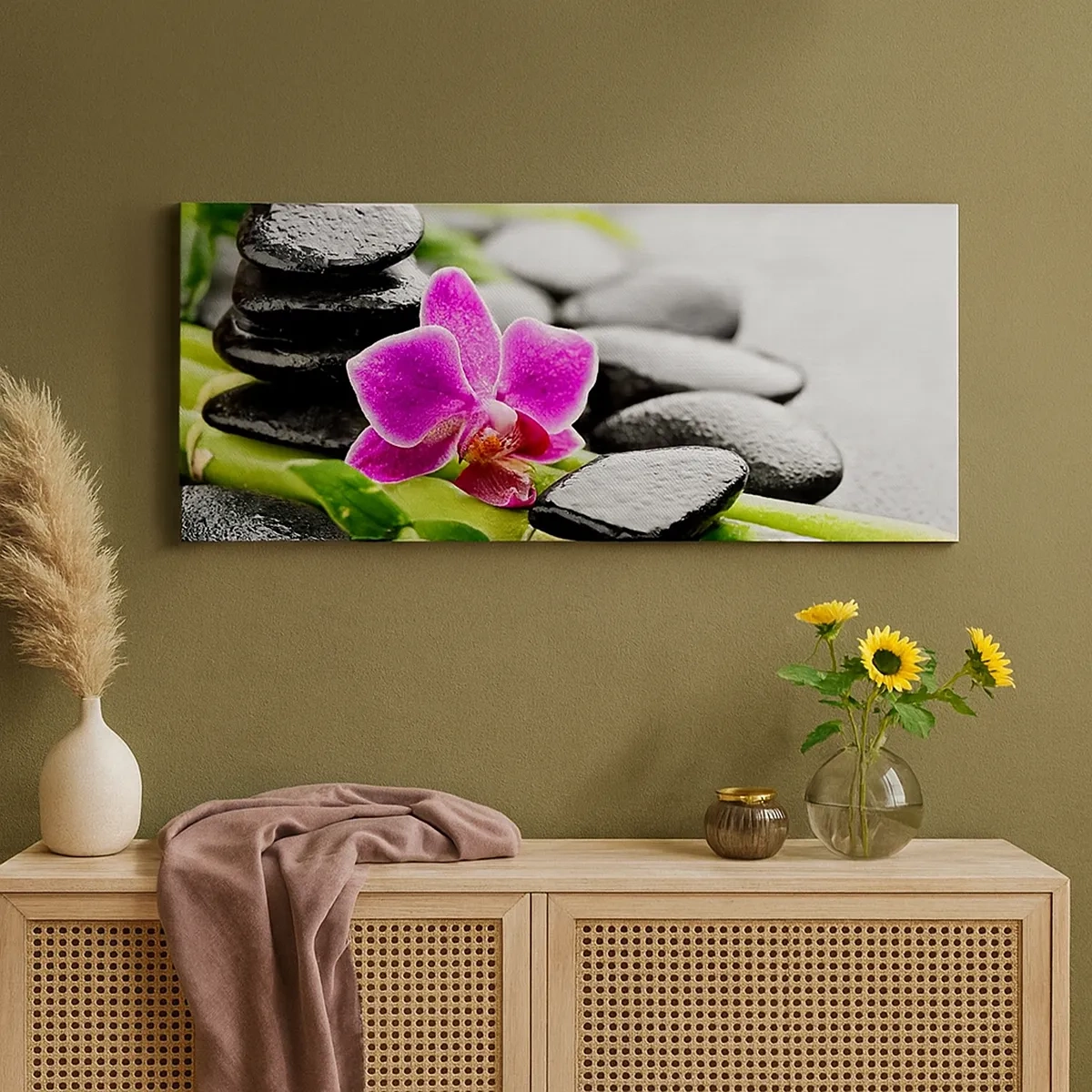 Quadro em tela - Calmo equilíbrio - 30x30 cm