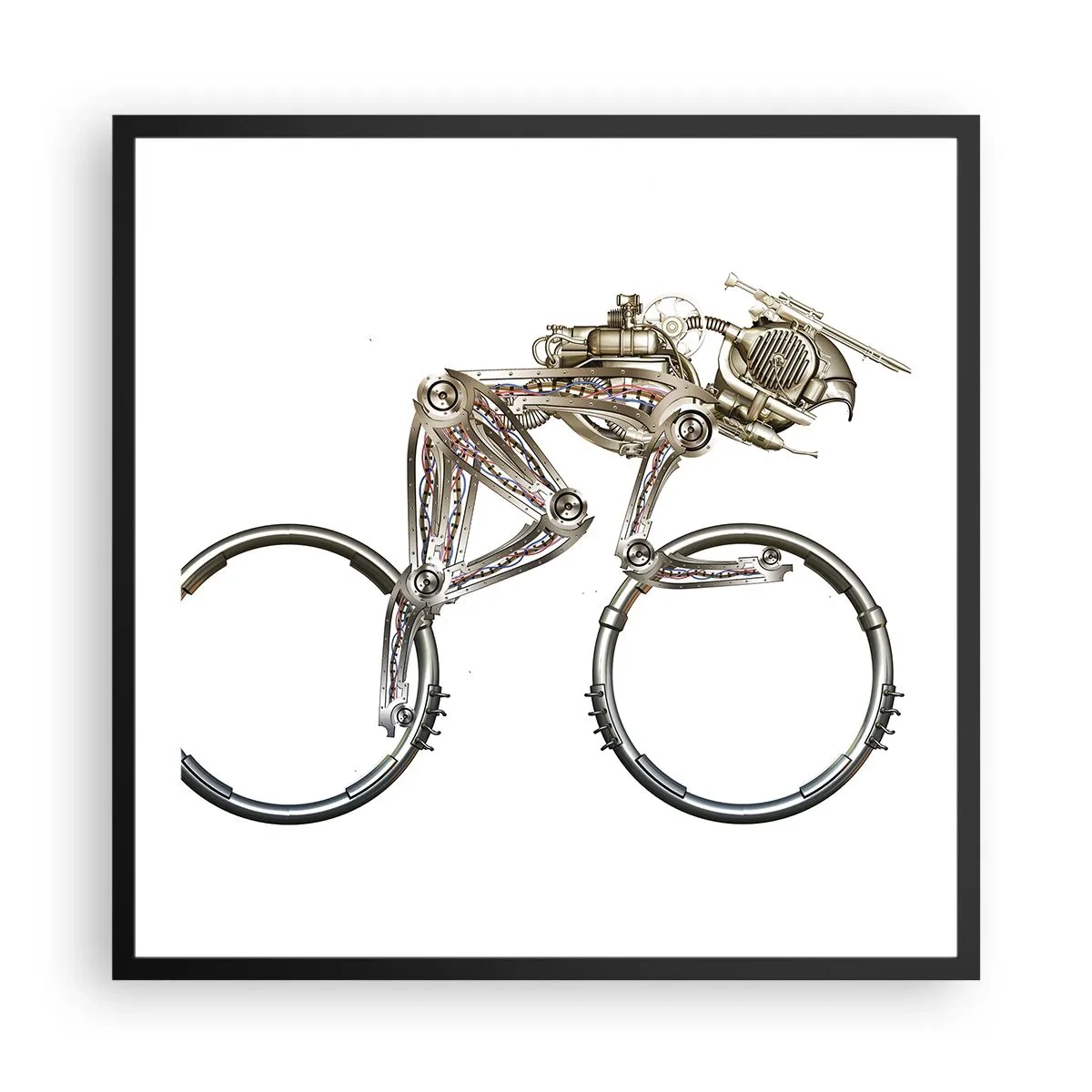 Pôster com moldura preta - Uma ótima máquina - 60x60 cm