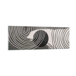 Quadro em vidro - O oval vence - 90x30 cm