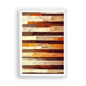 Pôster em moldura branca - Hino das árvores da floresta - 70x100 cm