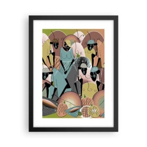 Pôster com moldura preta - Uma grande festa se aproxima - 30x40 cm