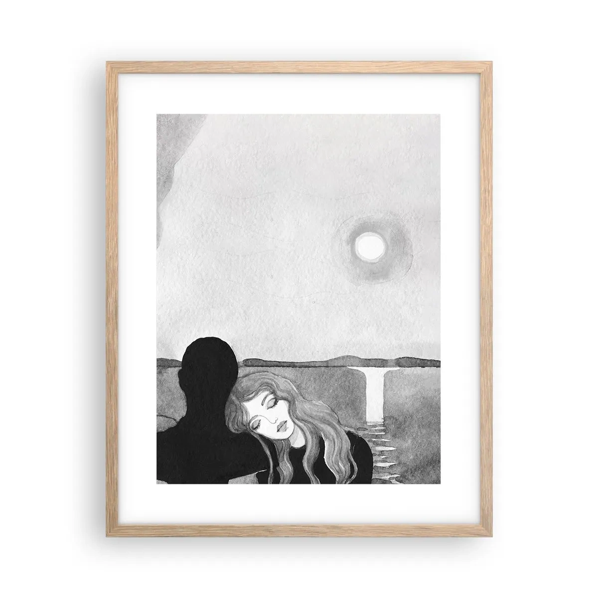 Pôster com moldura de carvalho claro - Sempre misteriosa - 40x50 cm