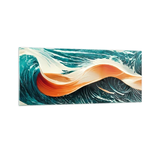 Quadro em vidro - O sonho de um surfista - 100x40 cm