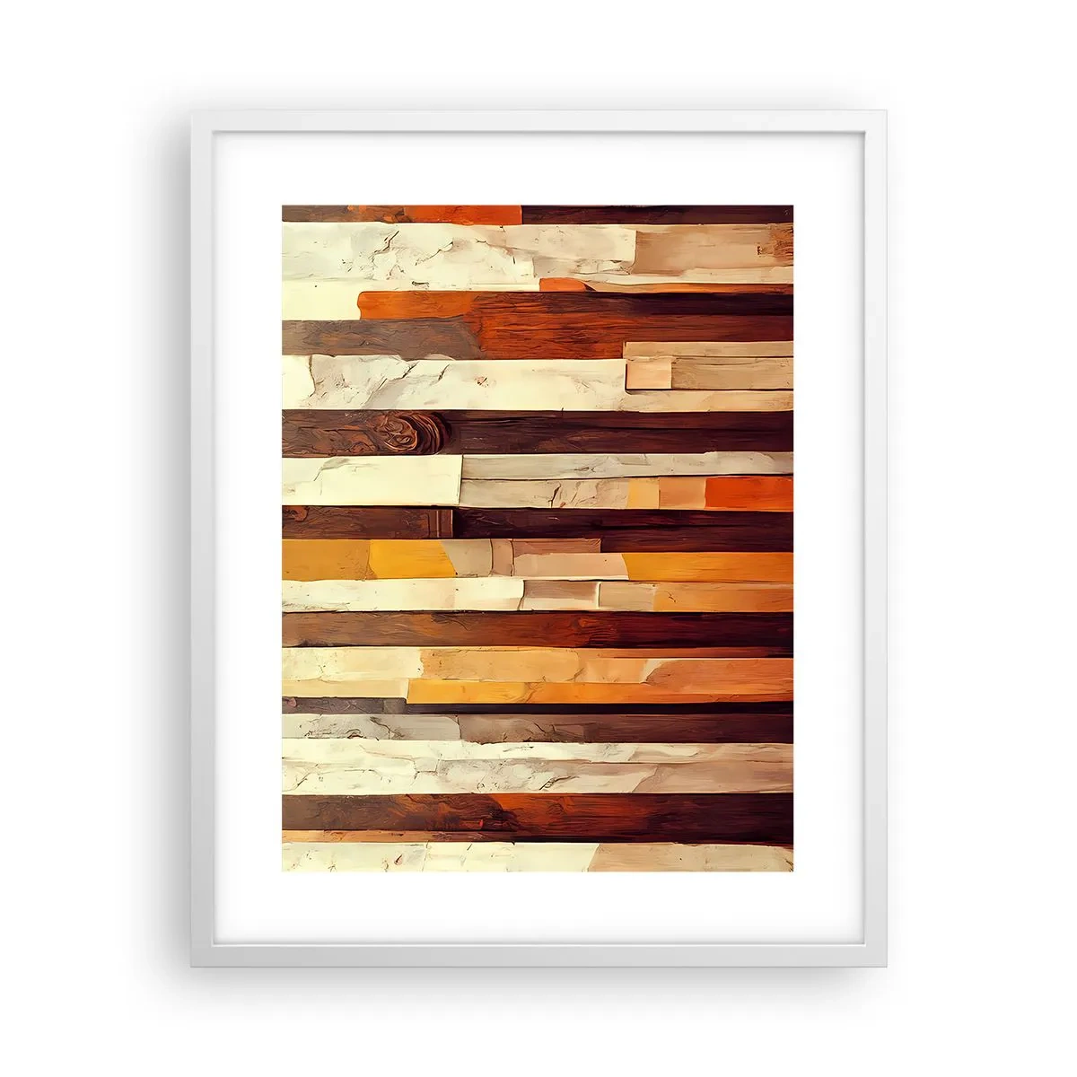 Pôster em moldura branca - Hino das árvores da floresta - 40x50 cm